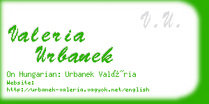 valeria urbanek business card